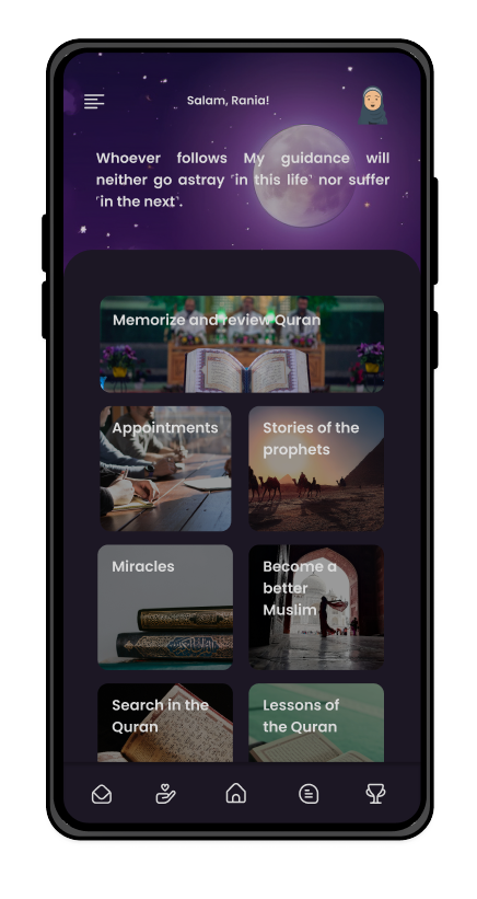 Mockup of the application